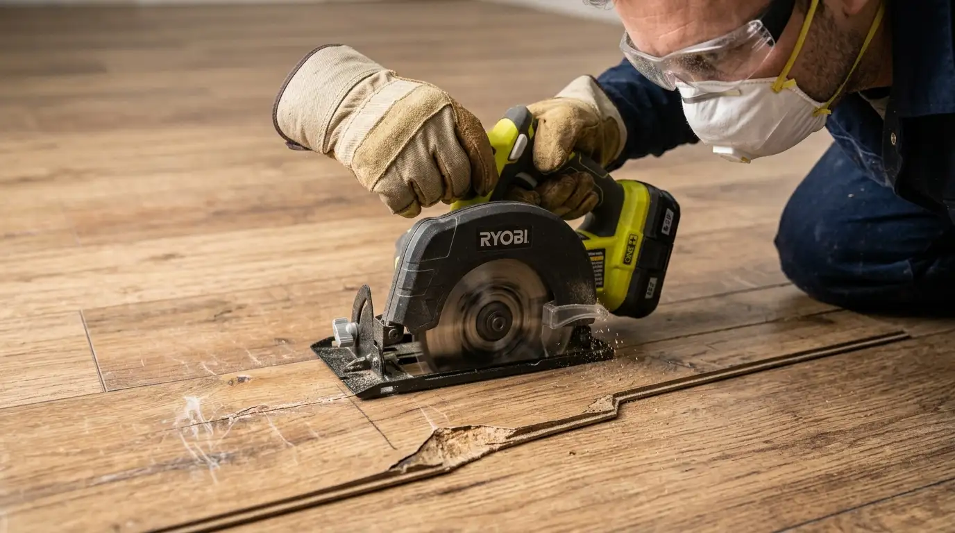 Remove and Replace Damaged Laminate Floor